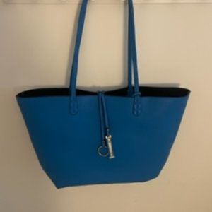 ROYAL BLUE SOFT FAUX LEATHER TOTE (NWOT)
